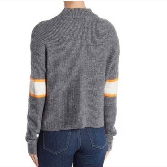 John & Jenn Varsity Stripe Mock Neck Sweater - Picture 3 of 6